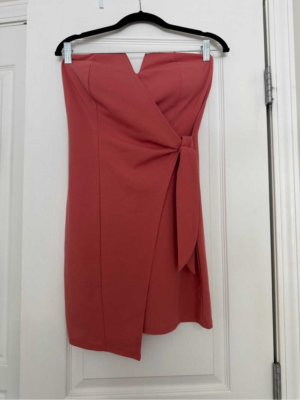 Willow and Root pink strapless dress with tie detail, size S